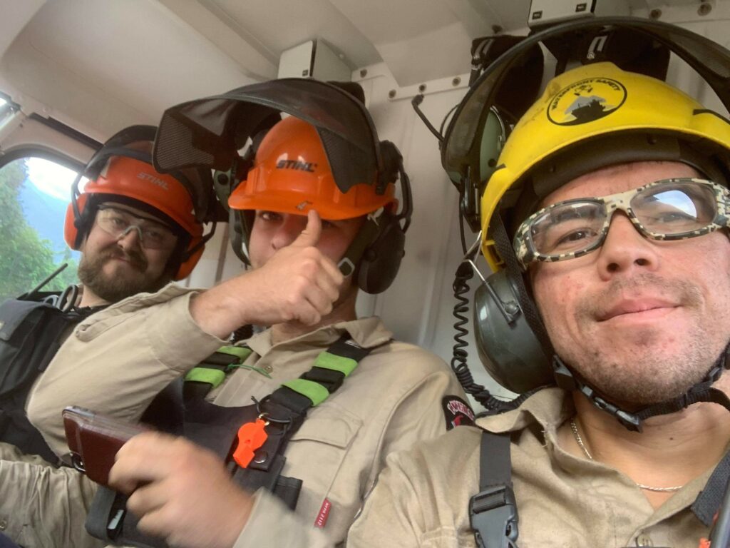 Wildfire Type 2 Crew in a Helo - Iverson Forest Management Wildfire Services